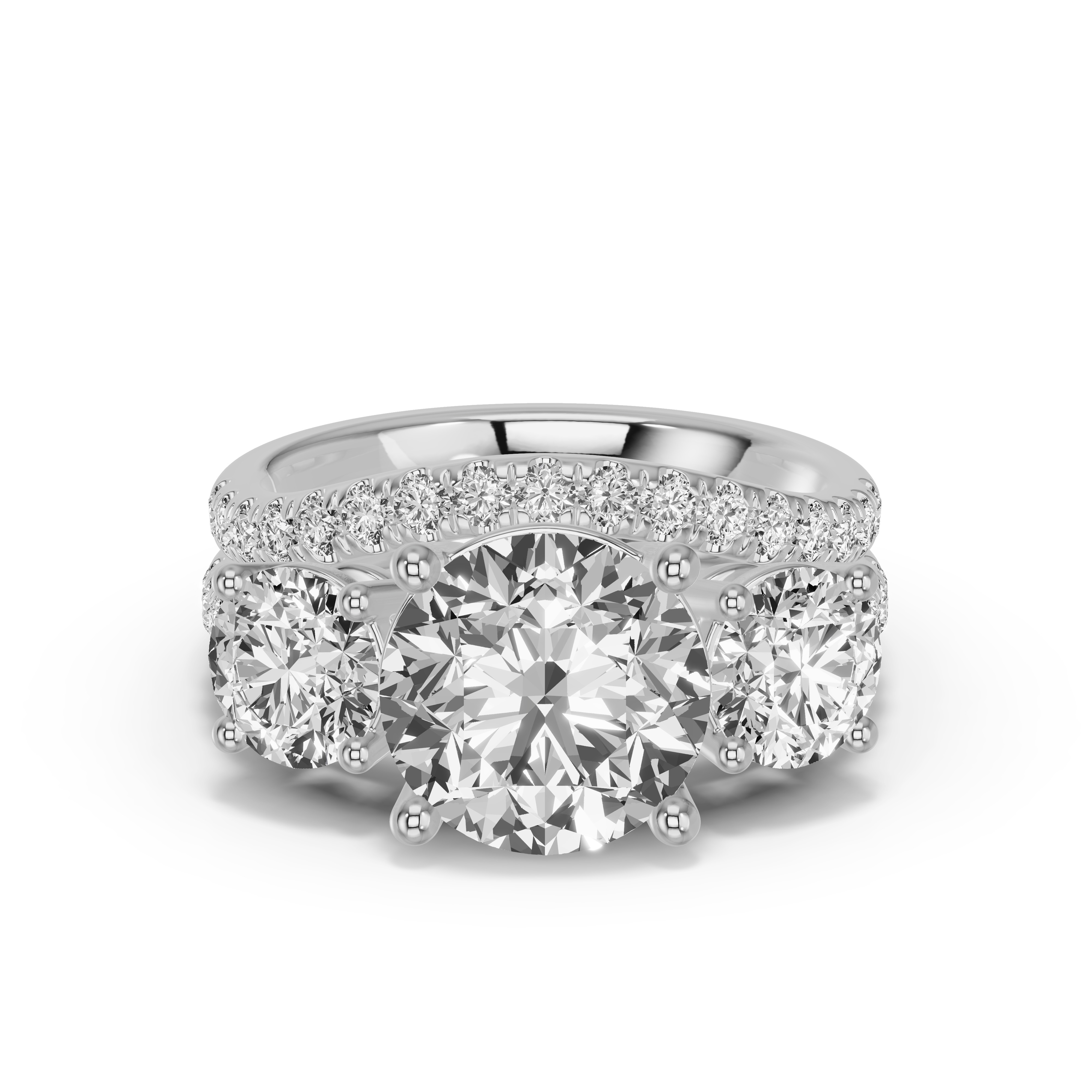Classic Contoured Pave Lab Band (0.44 ct. tw.)