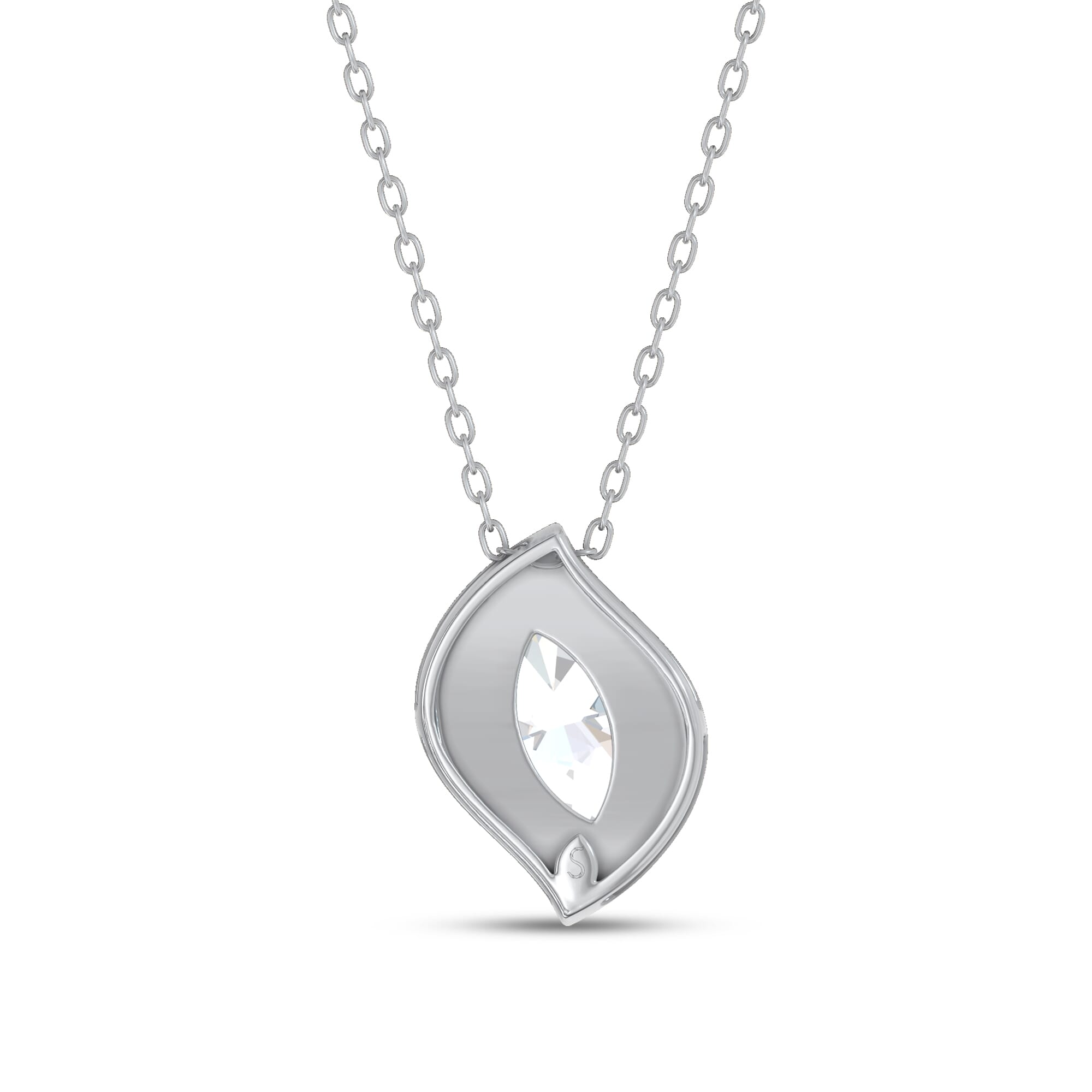 Draped Marquise Lab Diamond Pendant Necklace by Christian Siriano
