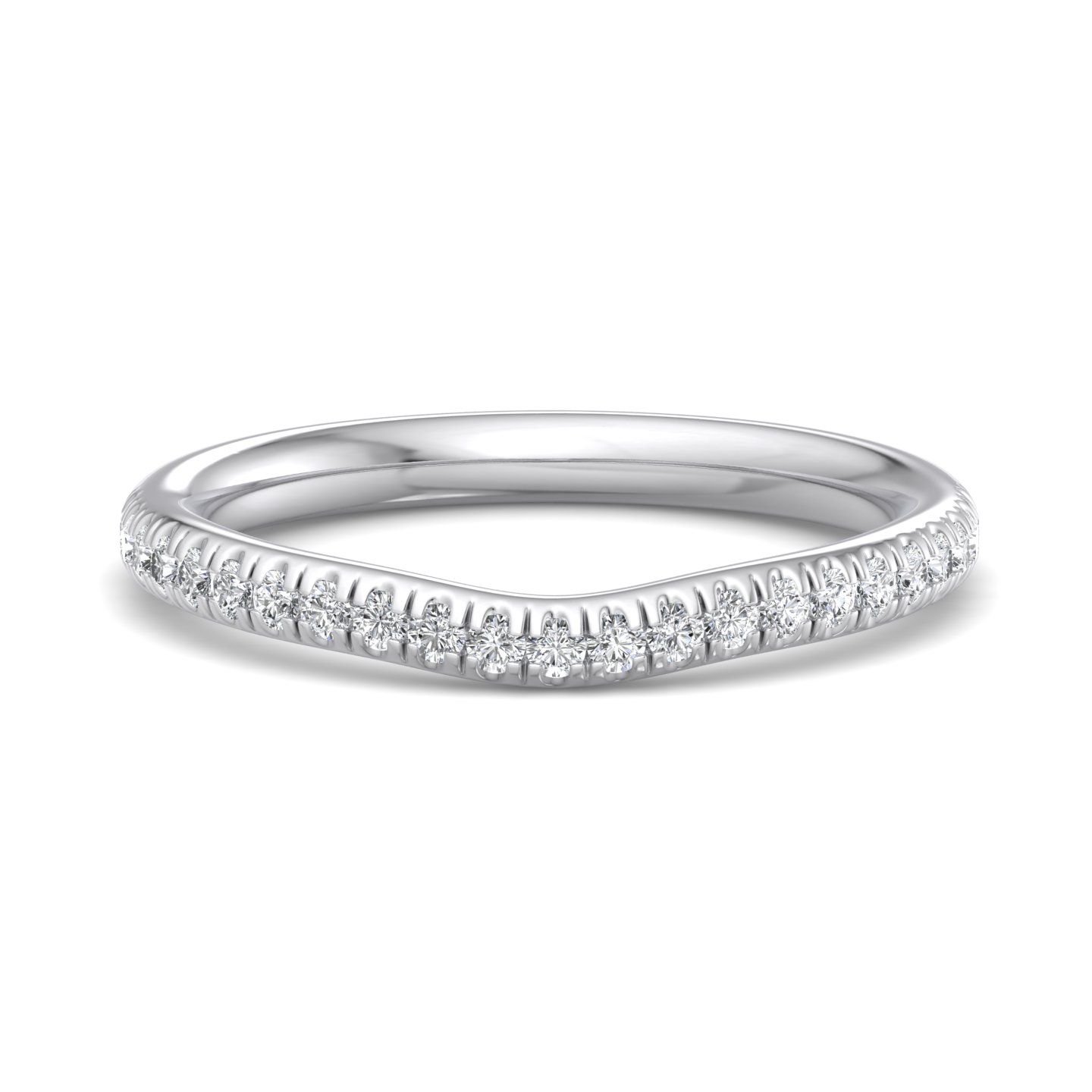 Michaela Curved Pave Band