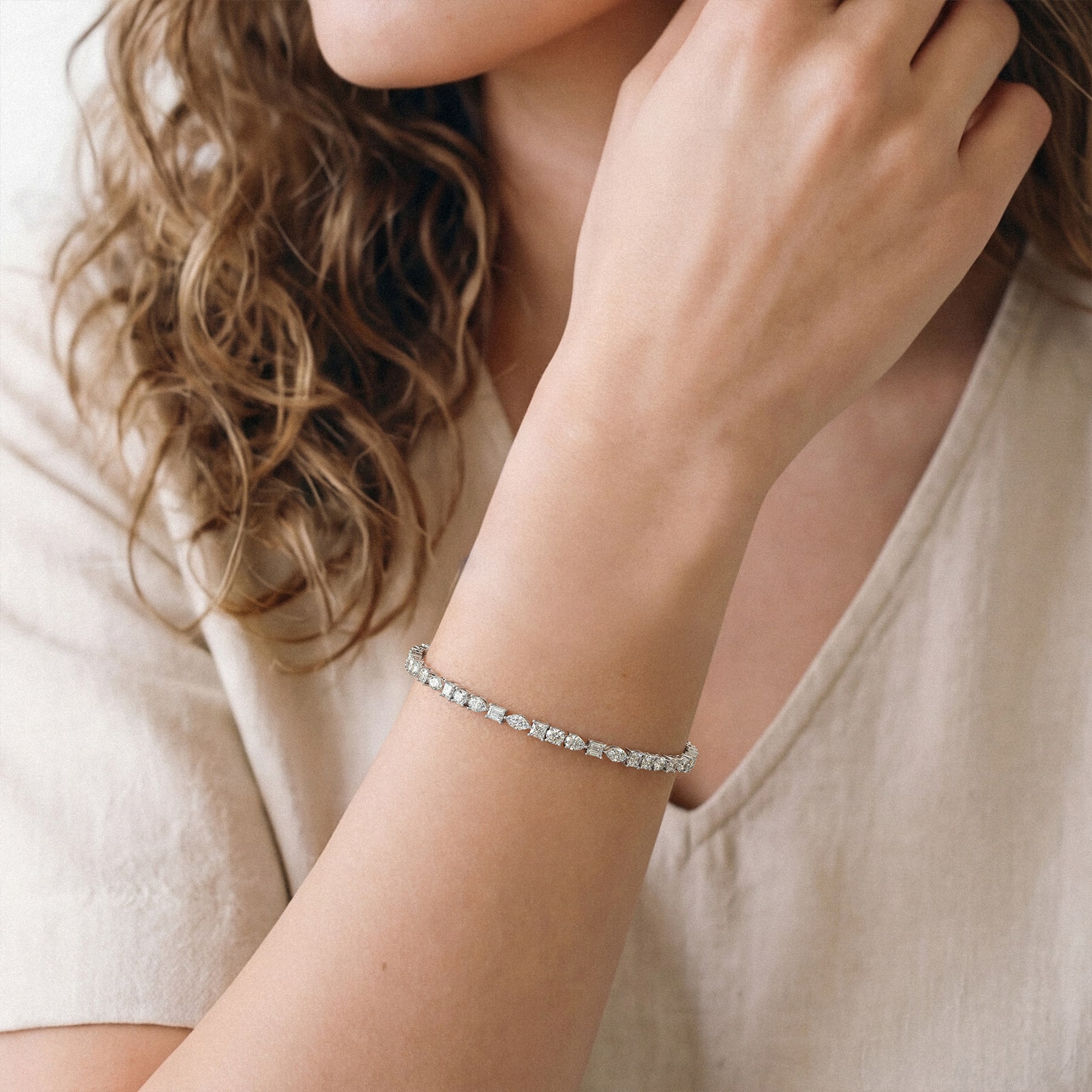 Isara Mixed Shape Diamond Bracelet