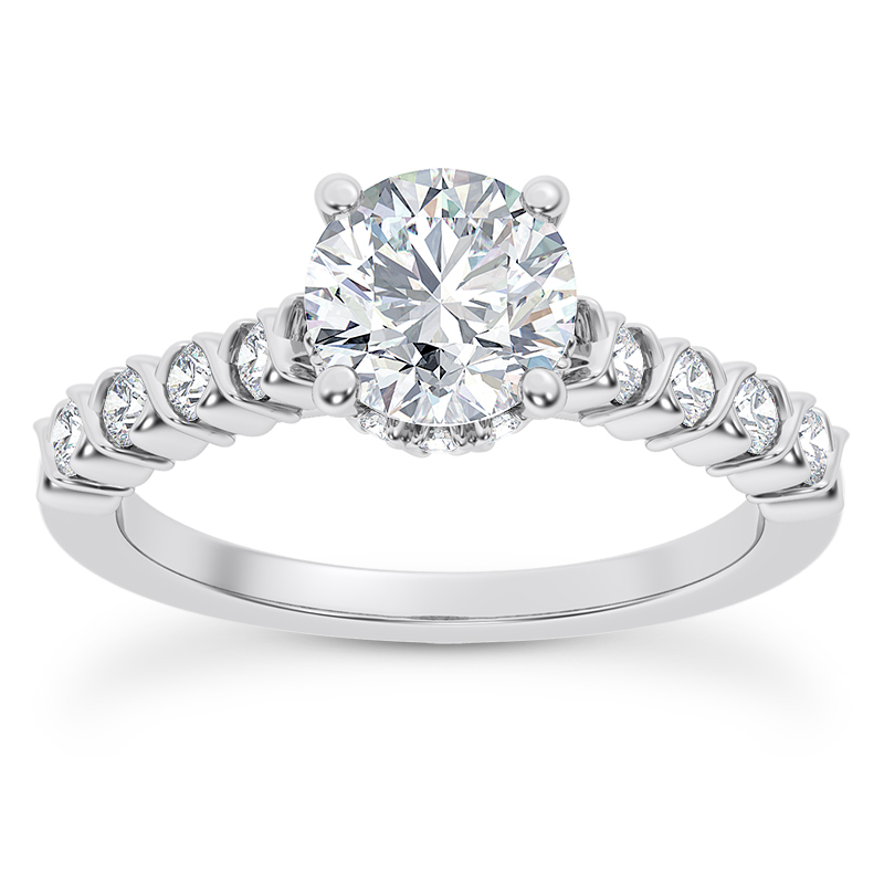 Rave XO Hidden Halo Engagement Ring
