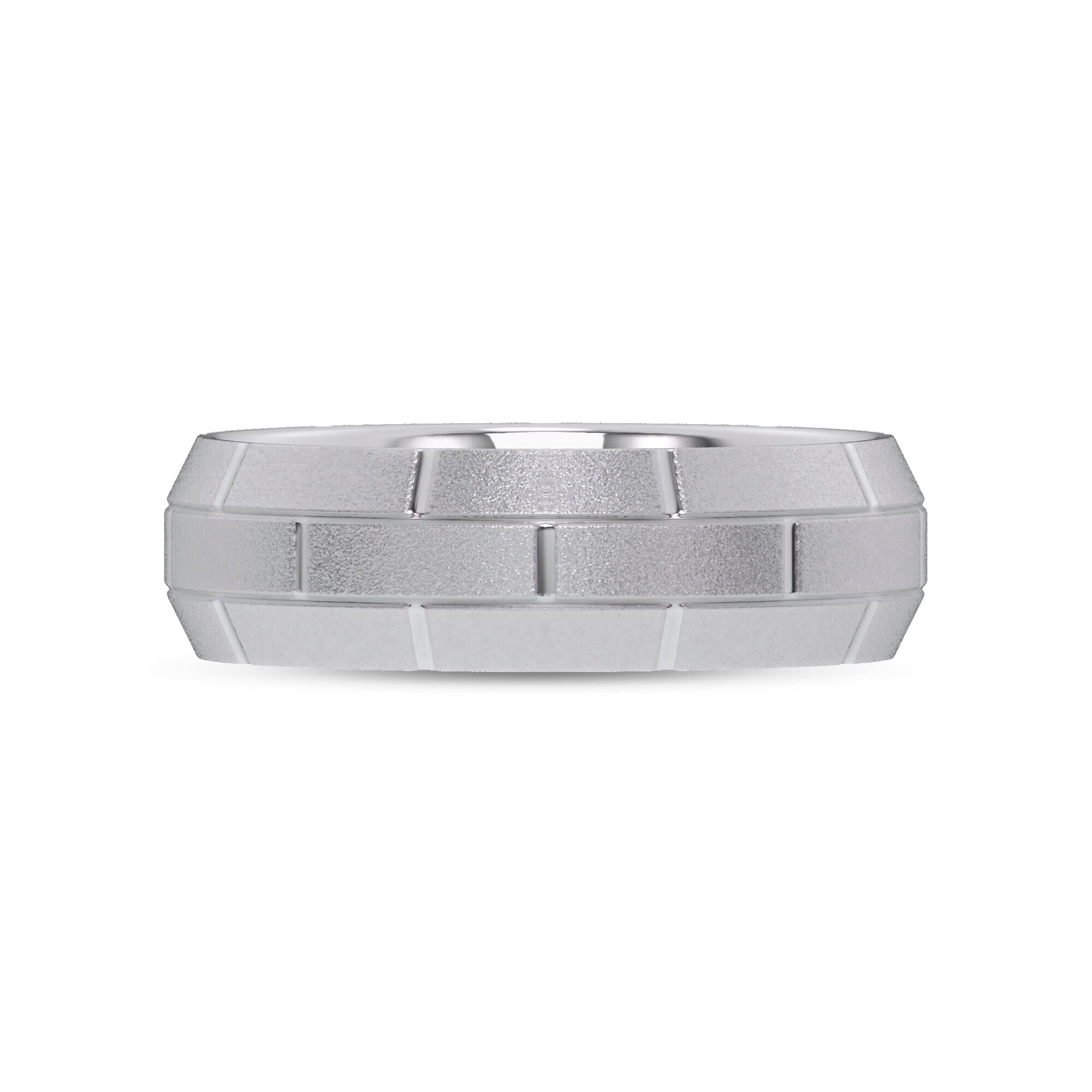 Brushed Brick Beveled Edge Band (7.1mm)