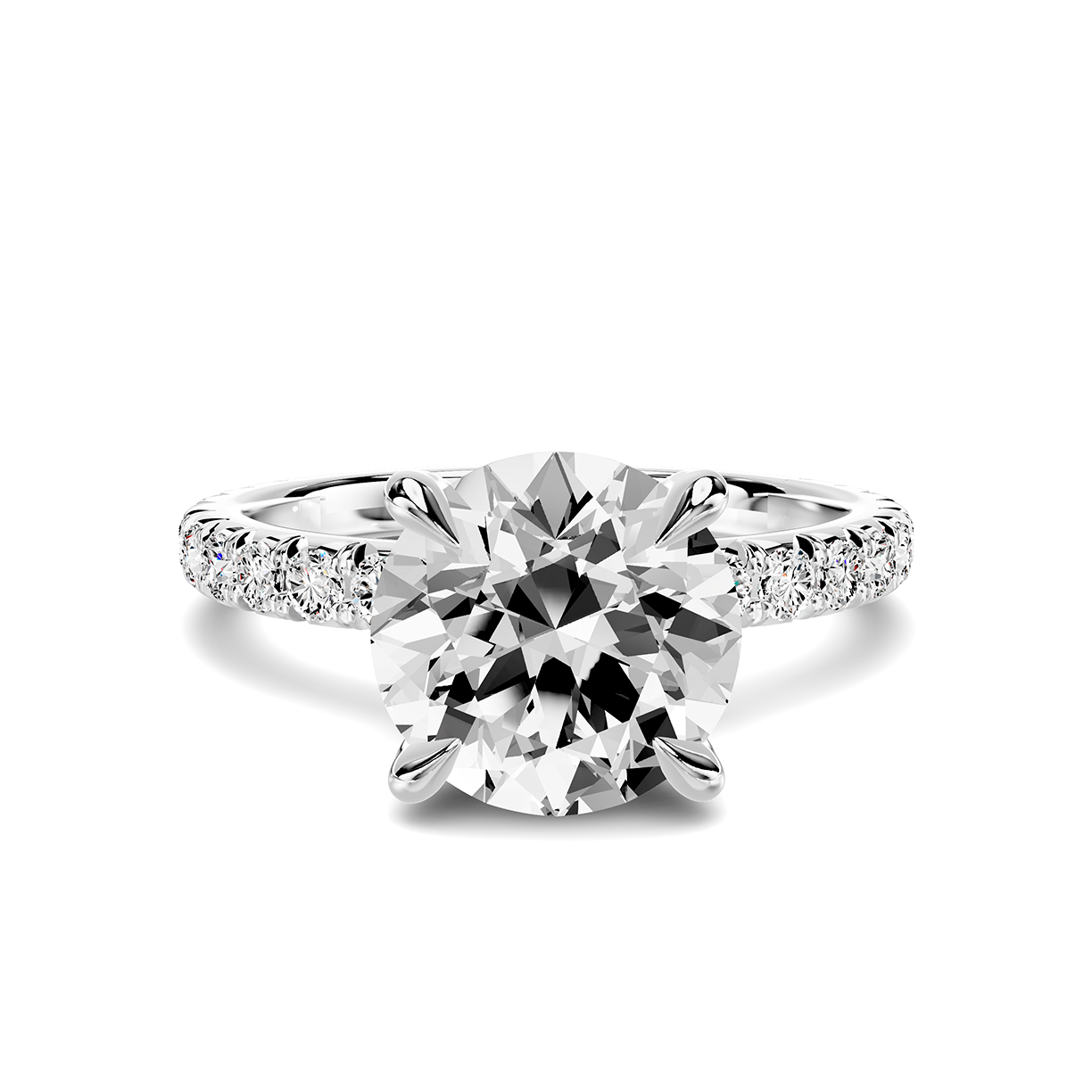 Lumina French Pave Engagement Ring