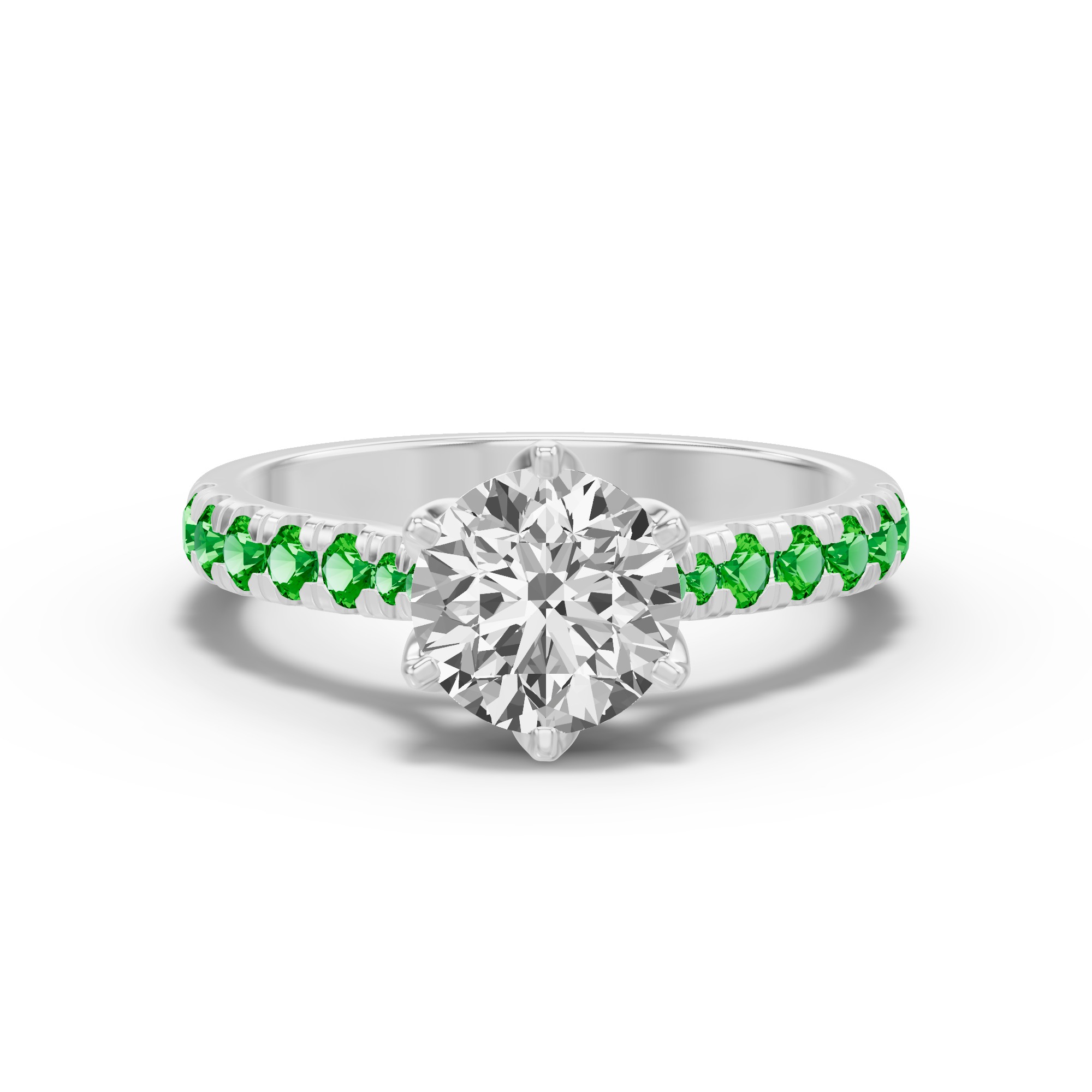Marigold Royale Tulip Inspired Tsavorite Engagement Ring