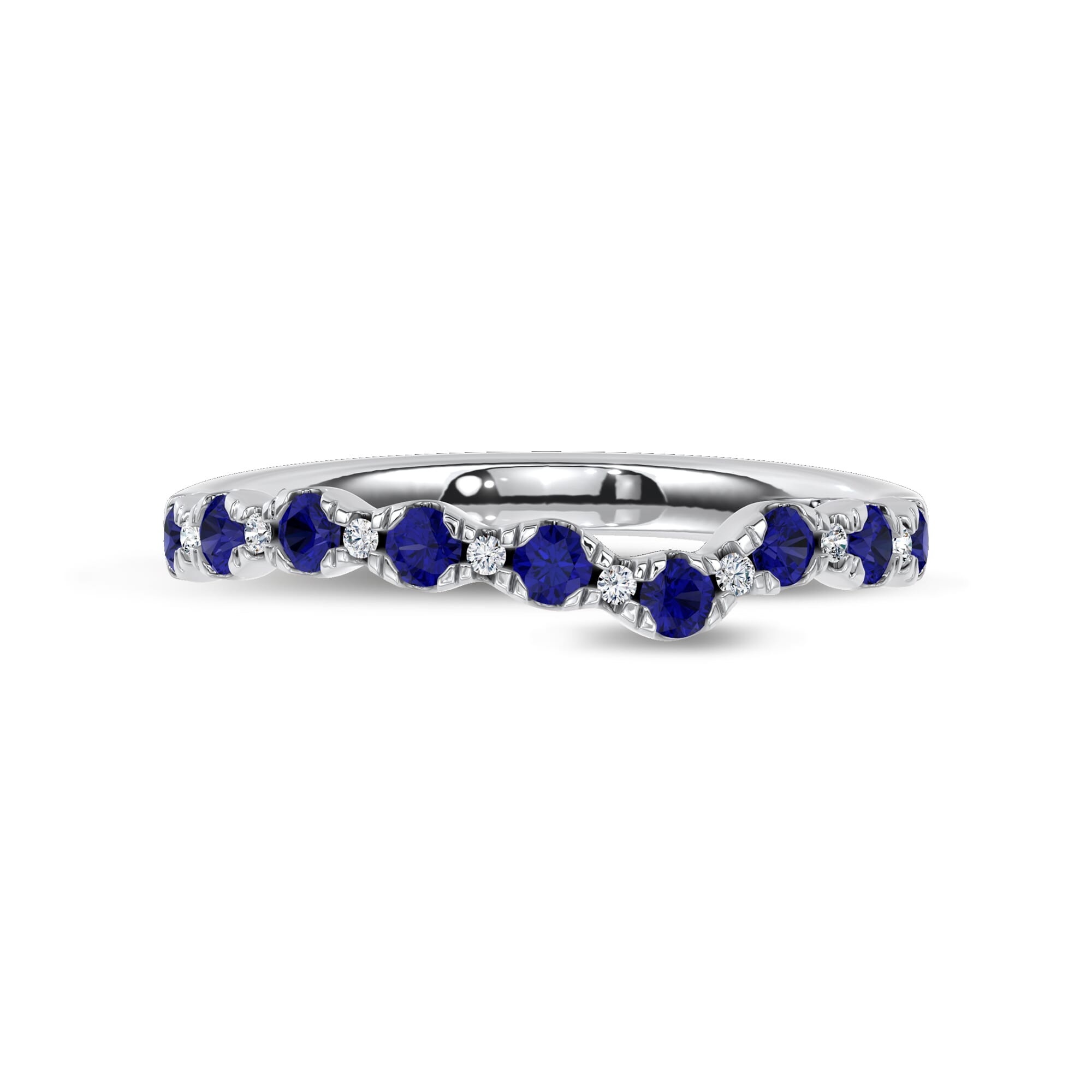 Nocturne Sapphire and Diamond Band by Christian Siriano