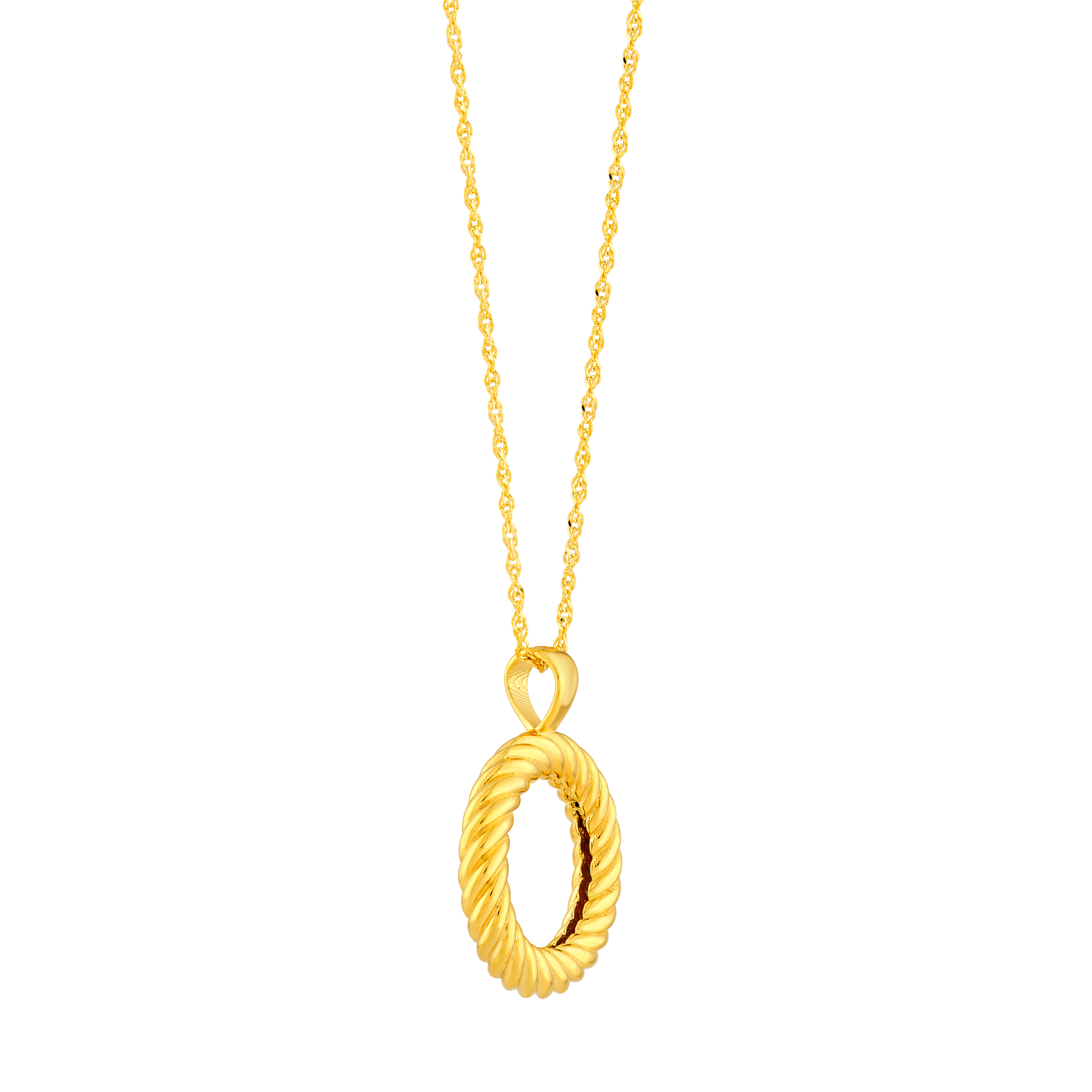 Rope Circle Gold Necklace