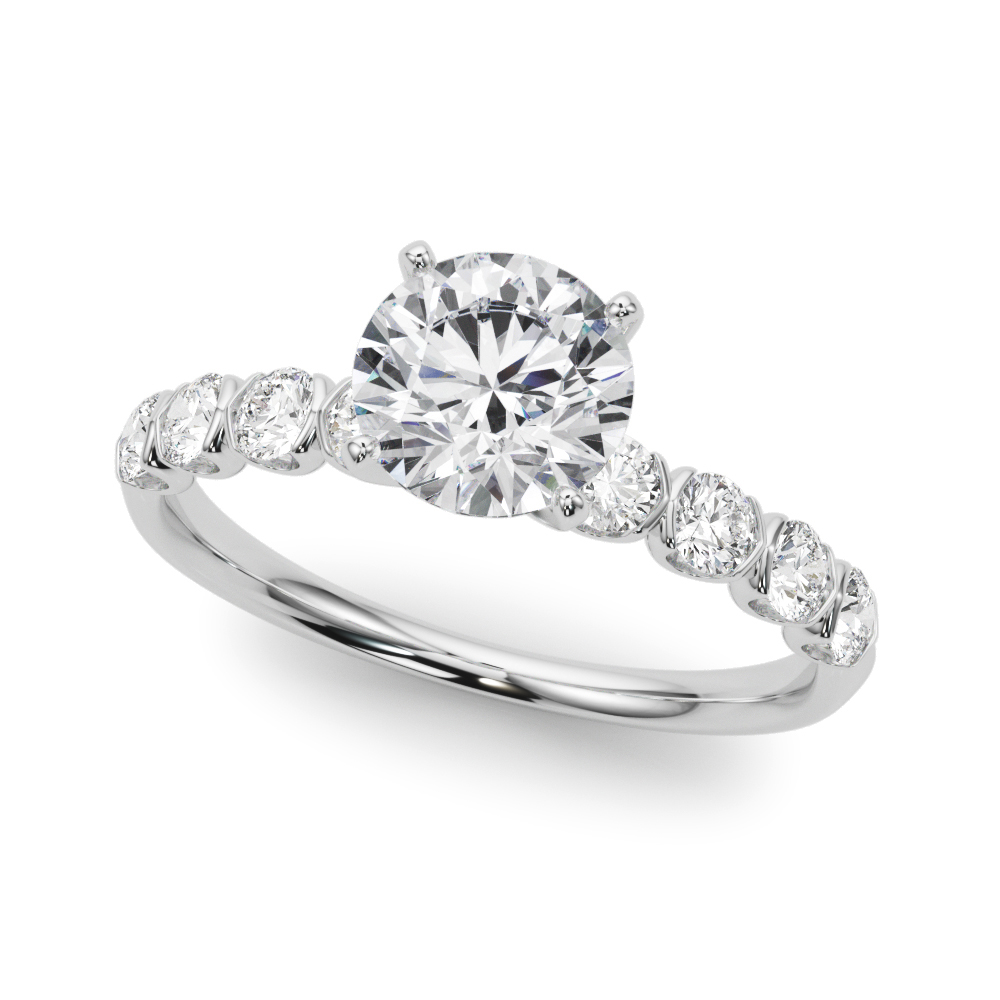 Chauncy U Prong Diamond Engagement Ring