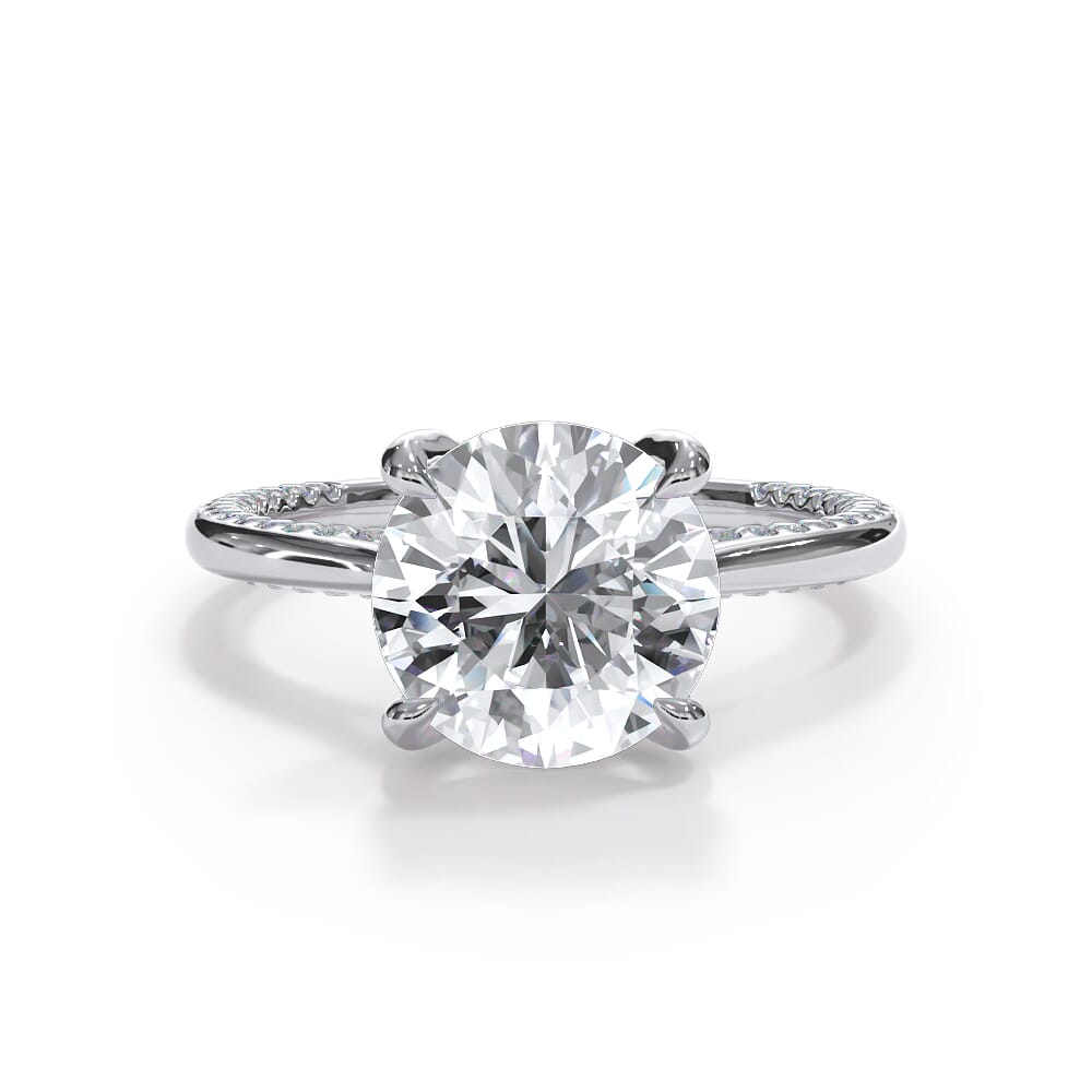 Vespera Pave Profile Engagement Ring