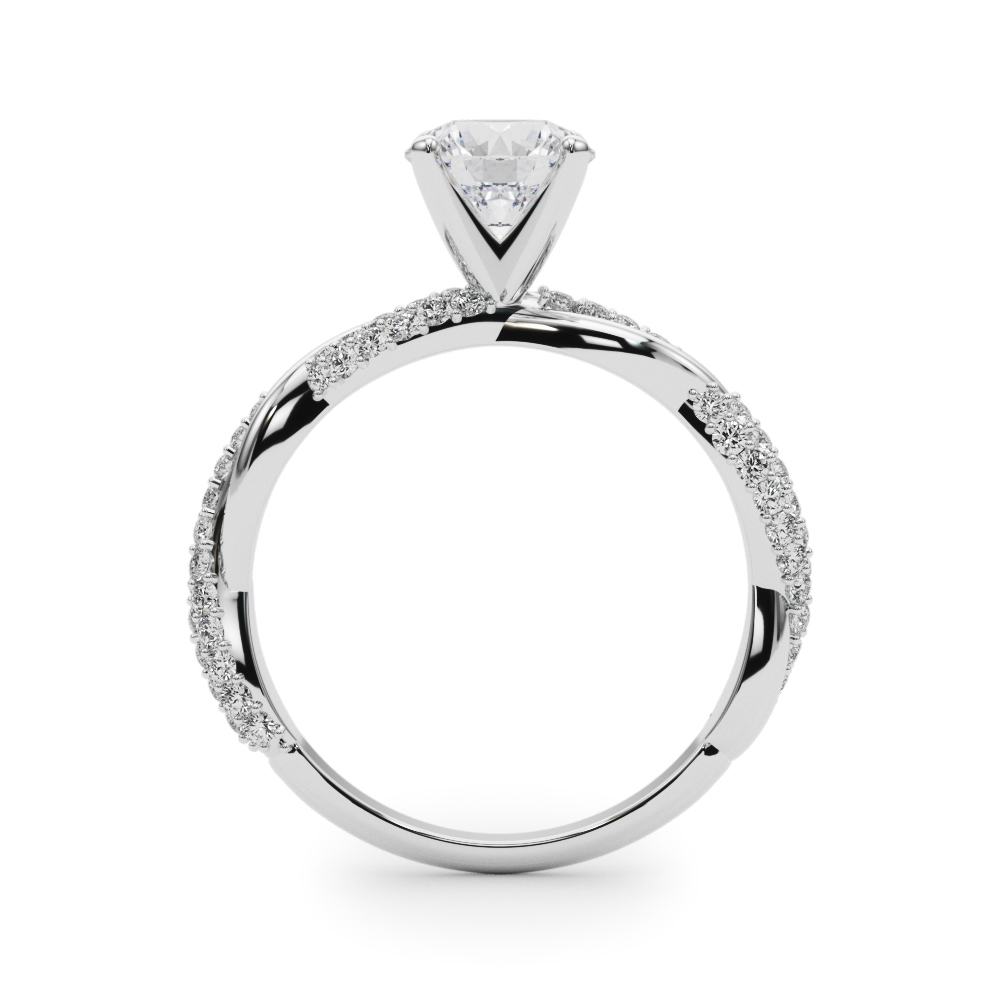 Sierra Pave Twist Engagement Ring