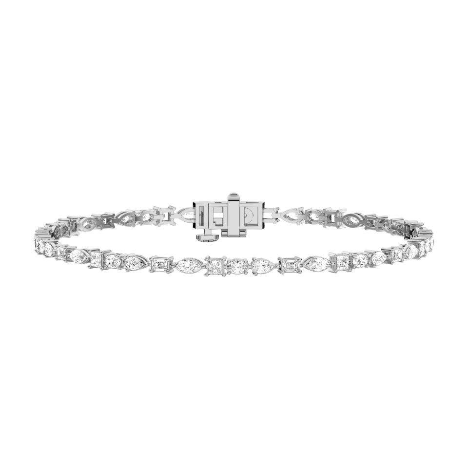 Nova Mixed-Shape Diamond Tennis Bracelet