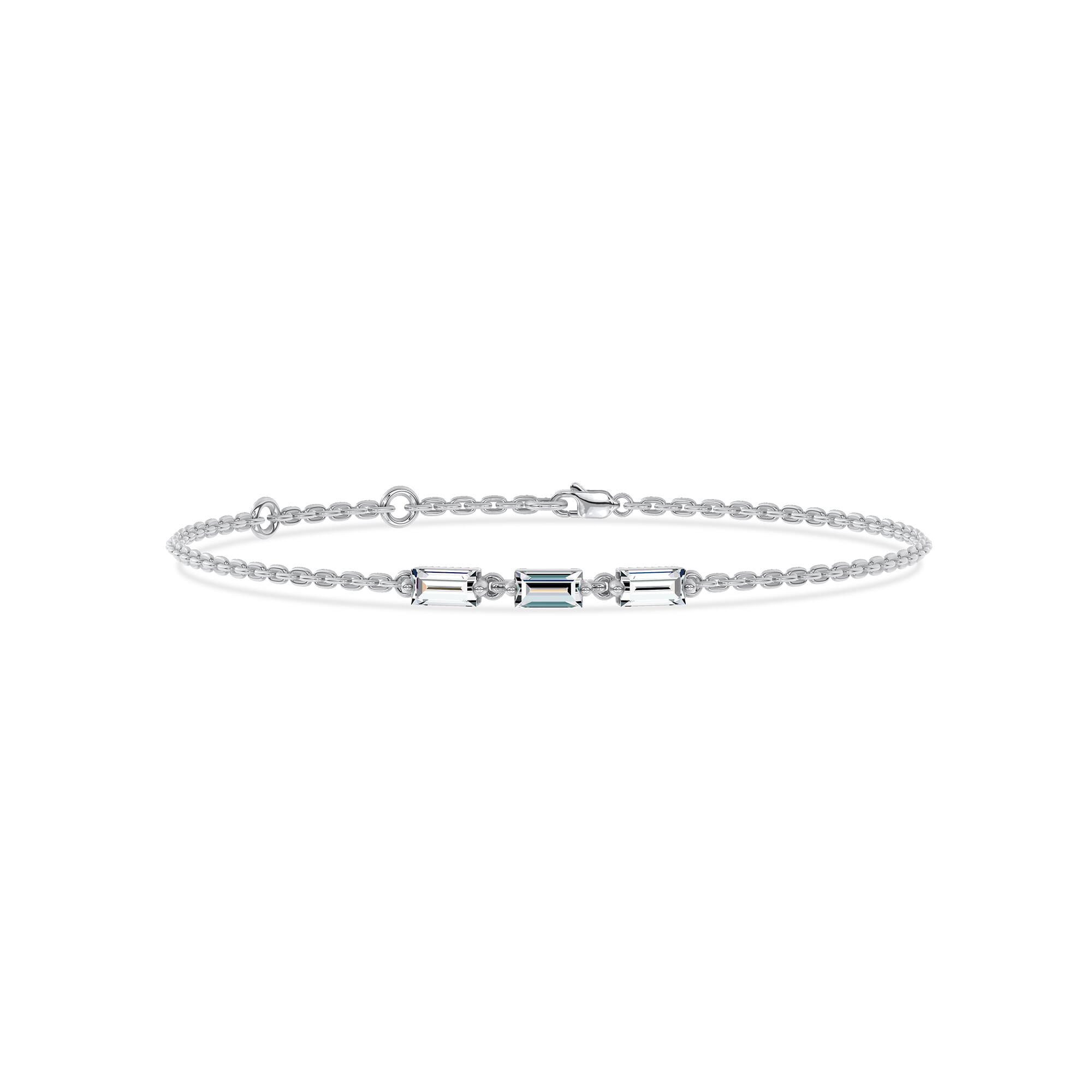 Staccato Baguette Diamond Bracelet by Christian Siriano