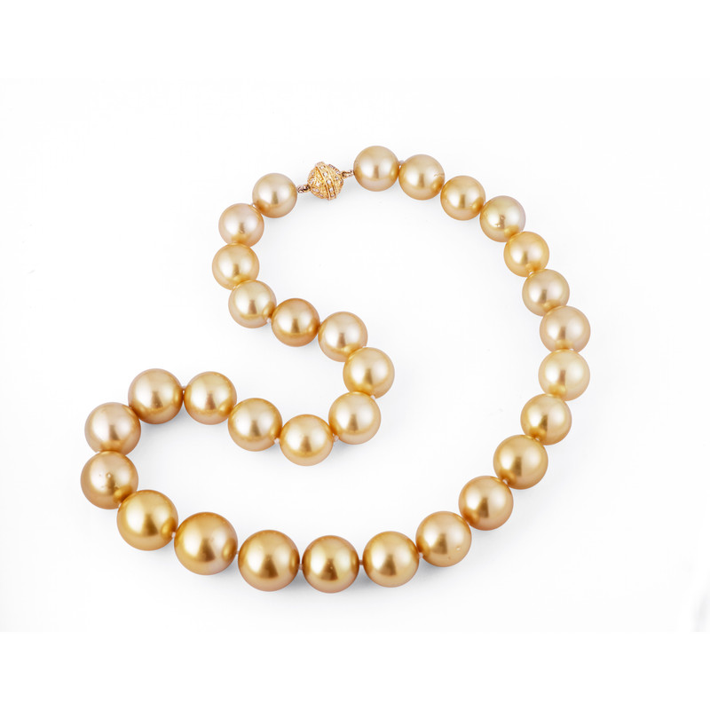 Golden South Sea Pearl Necklace (12-15.5mm)