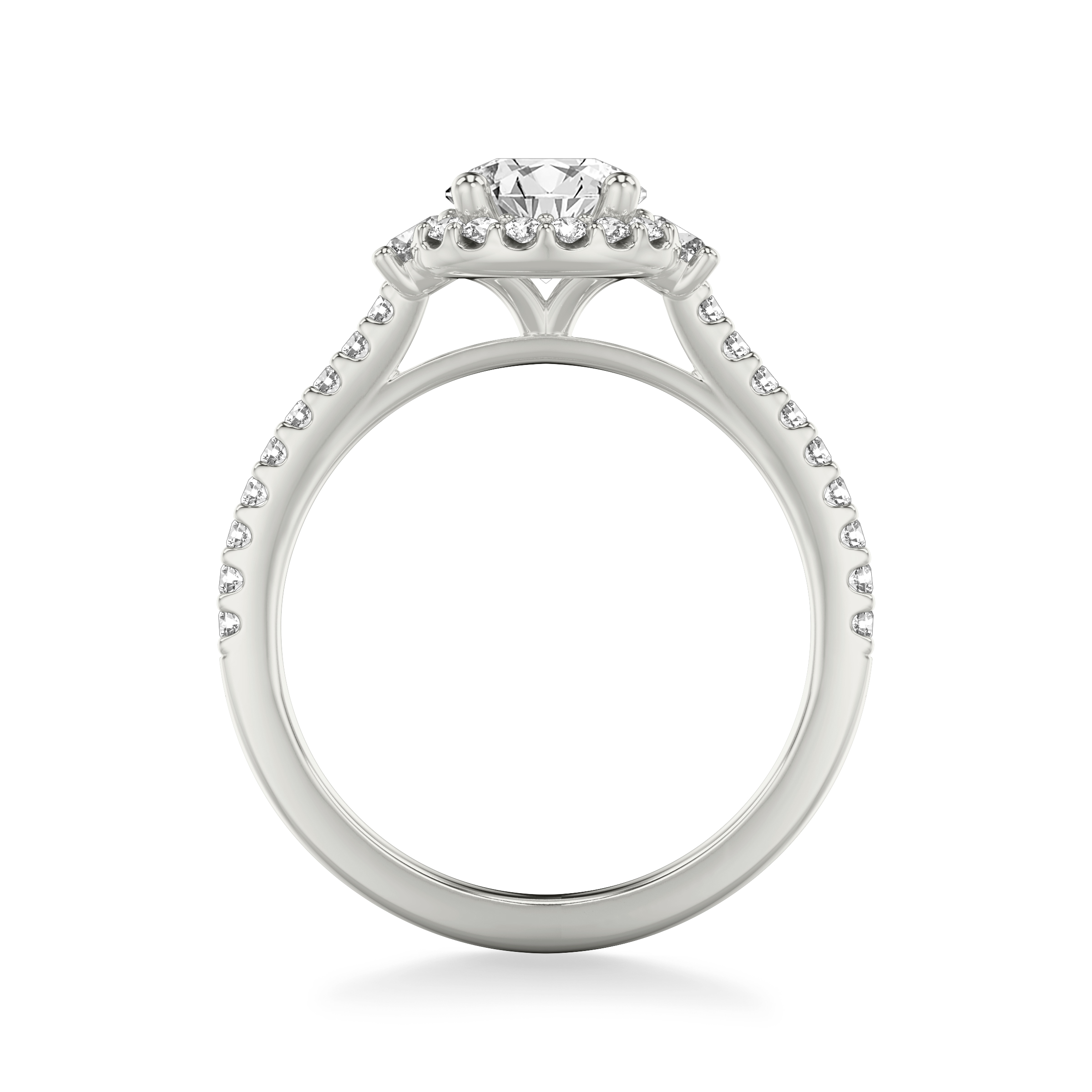 Gisele Diamond Halo Engagement Ring