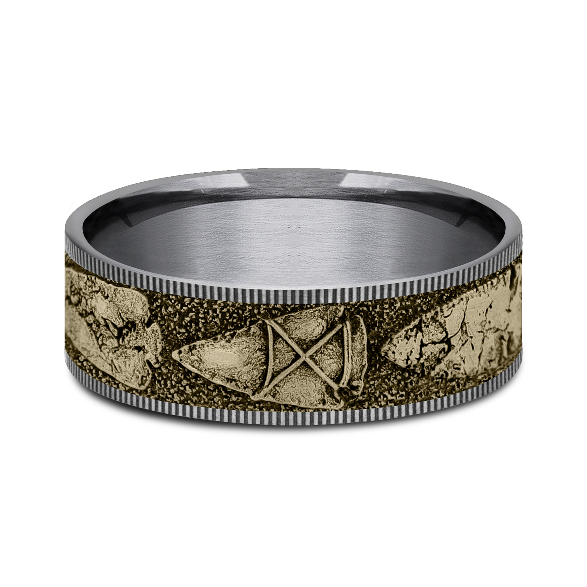 Arrowstone Two-Tone Comfort-Fit Band (7.5mm)