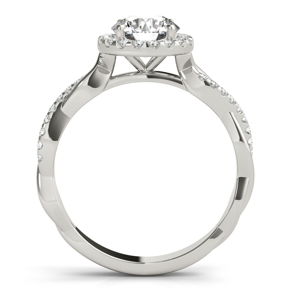 Charlotte Halo Engagement Ring With Diamond Twist