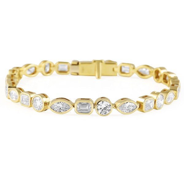 Mixed Shape Diamond Bezel Bracelet (10 ct. tw.)
