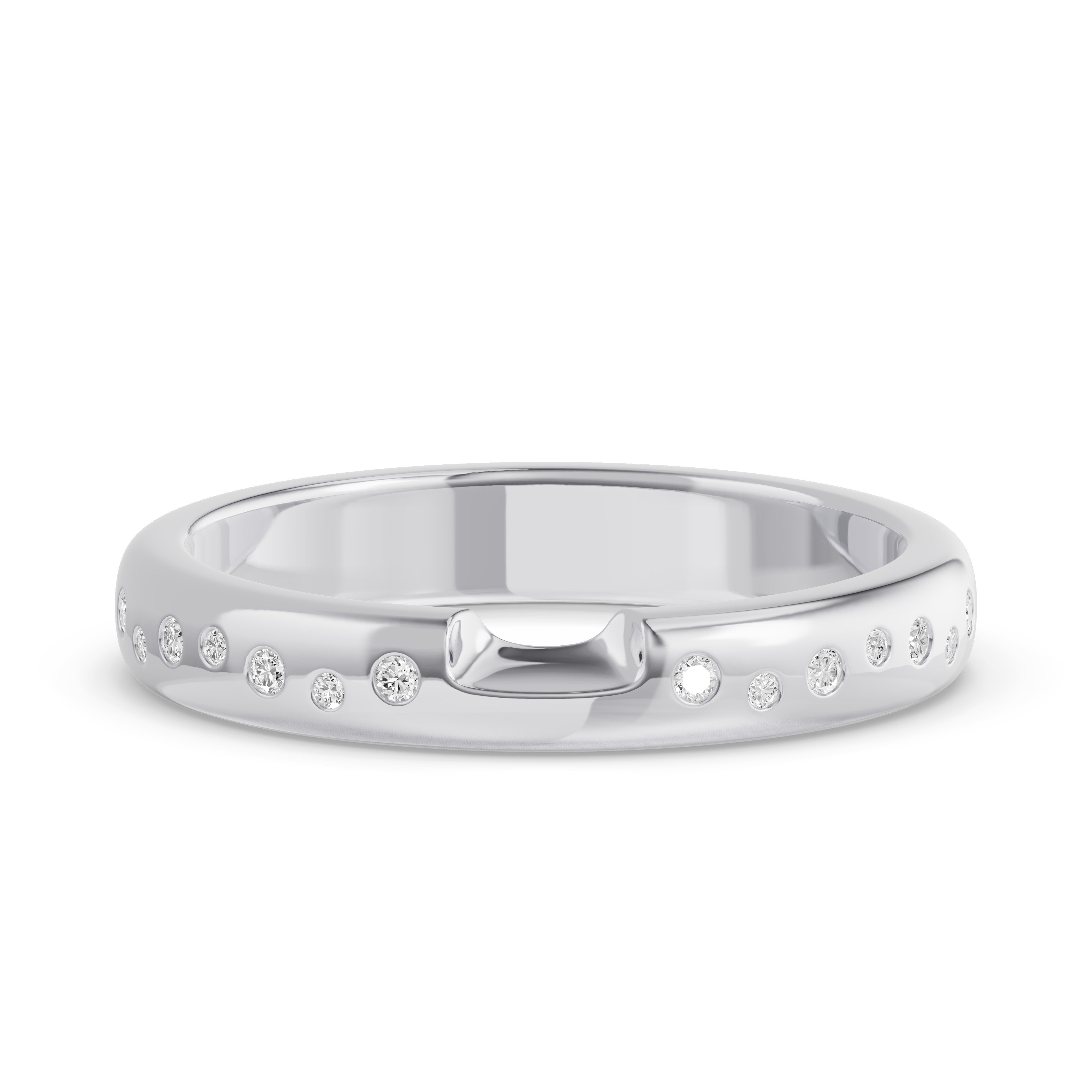 Camden Scattered Diamond Notched Band