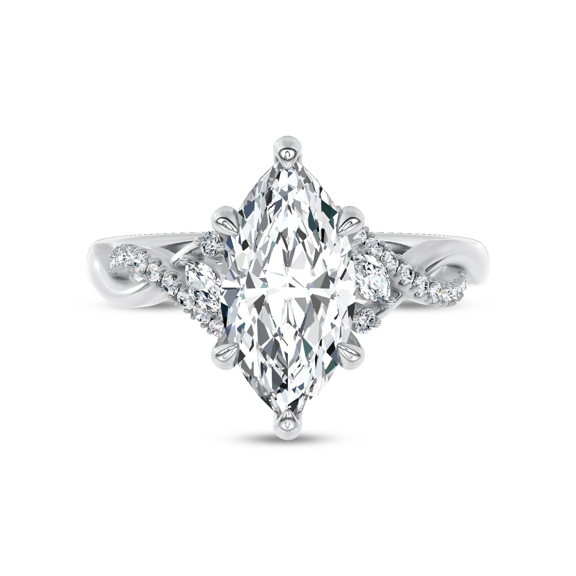 Petal Veil Engagement Ring by Christian Siriano