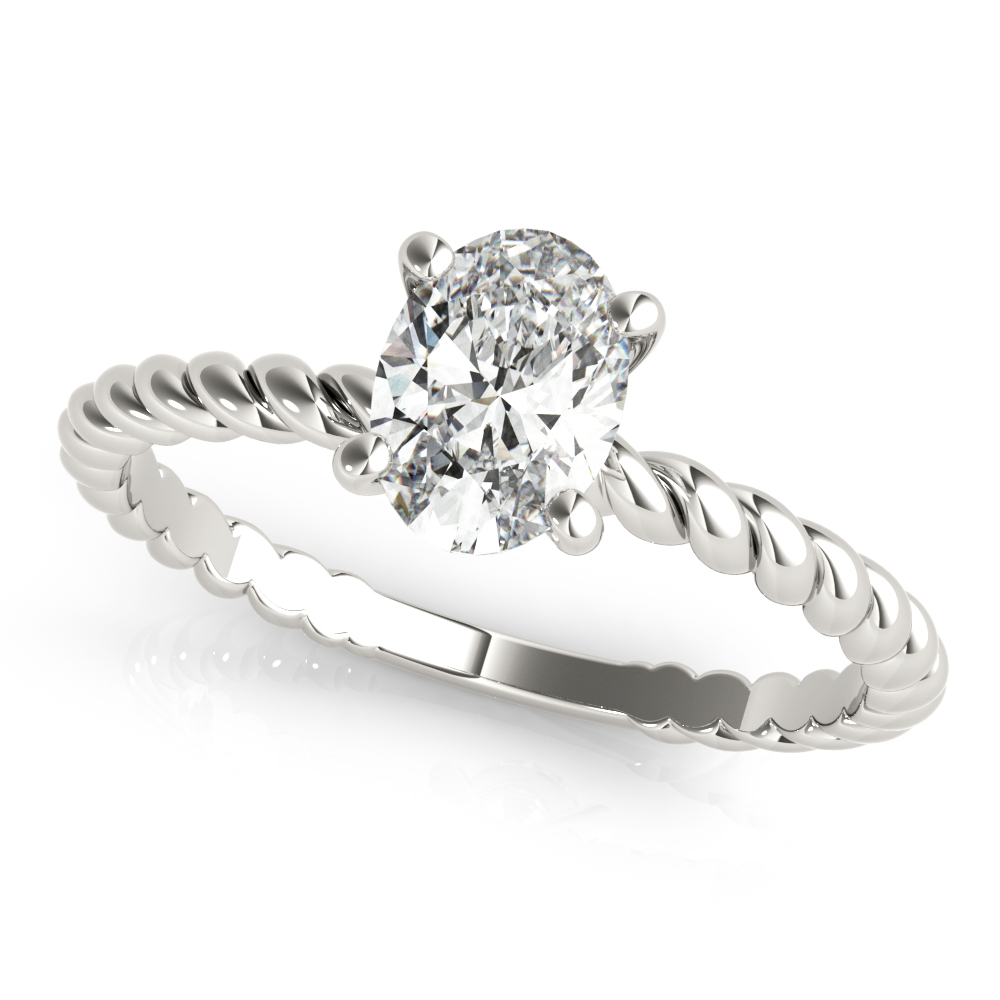 Leah 4 Prong Twist Engagement Ring