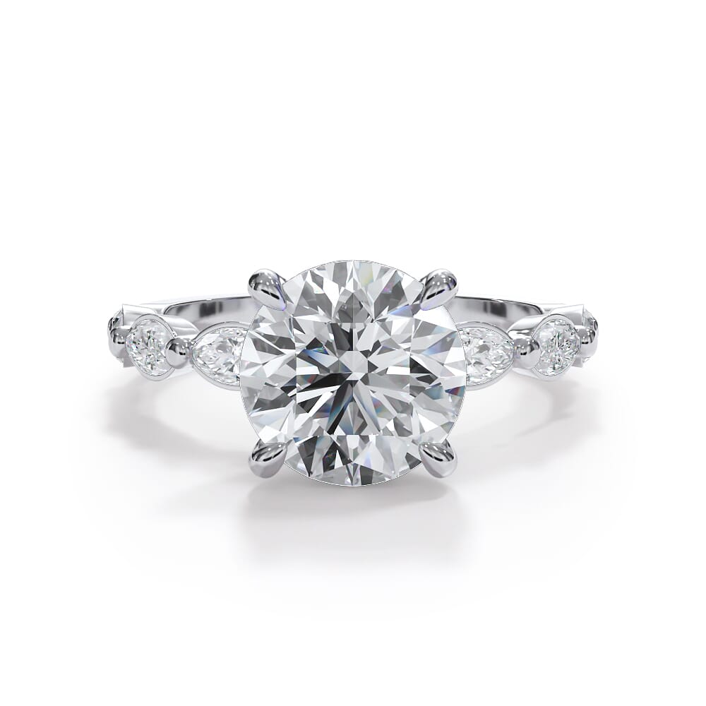Bellora Marquise Diamond Hidden Halo Engagement Ring