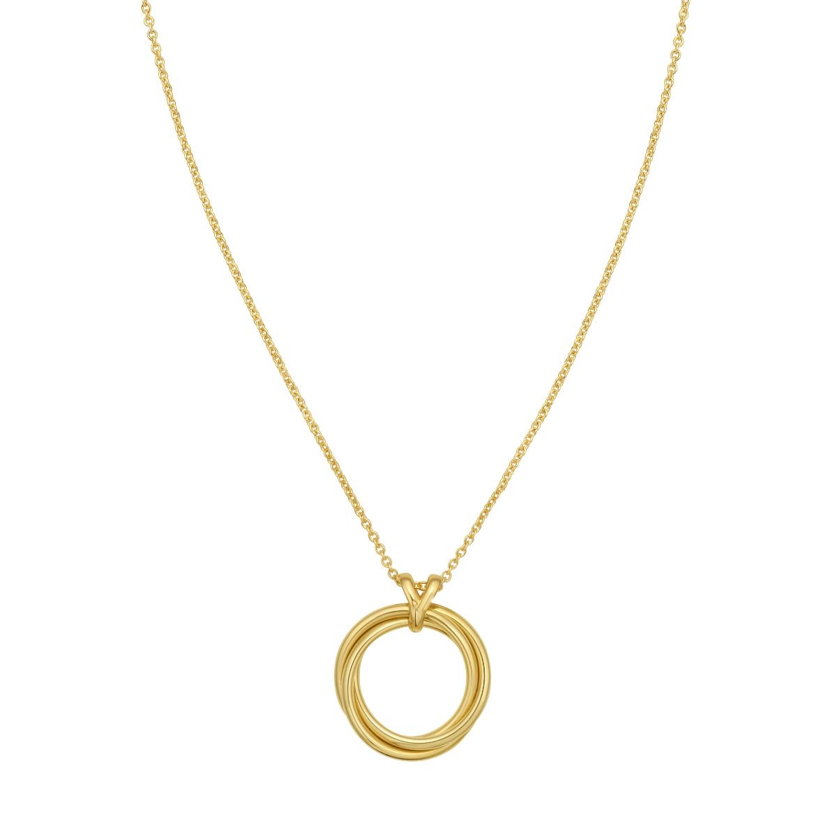 Interlocking Rings Gold Necklace