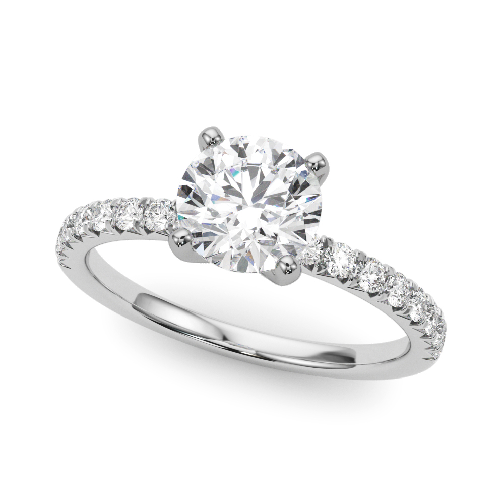 Hazel Classic Pave Diamond Engagement Ring