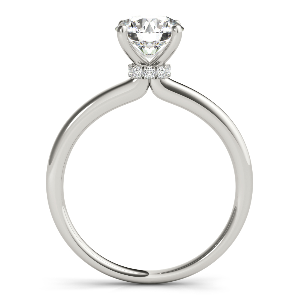 Violet 4 Prong Hidden Halo Engagement Ring