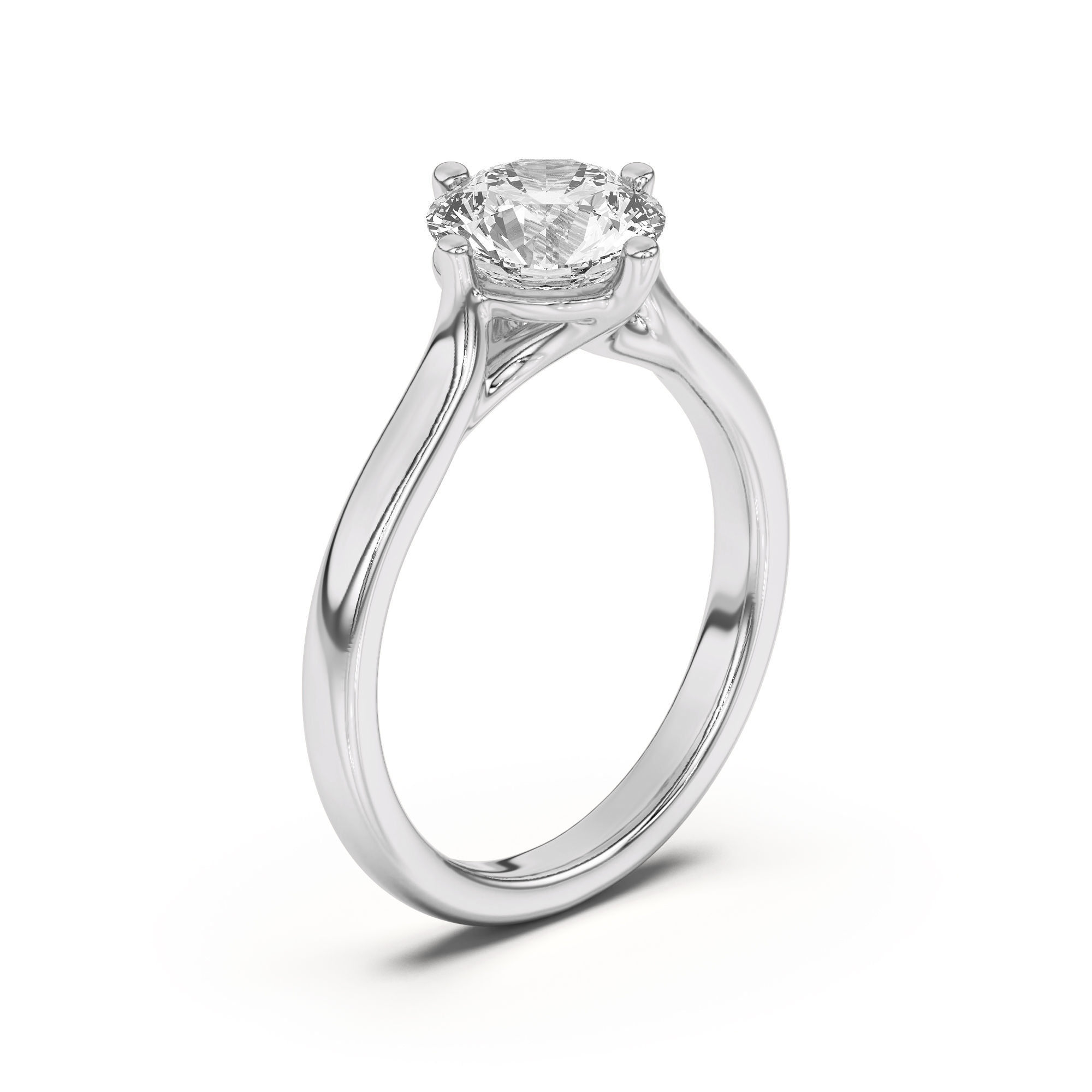 Peggy Compass-Set Cathedral Engagement Ring