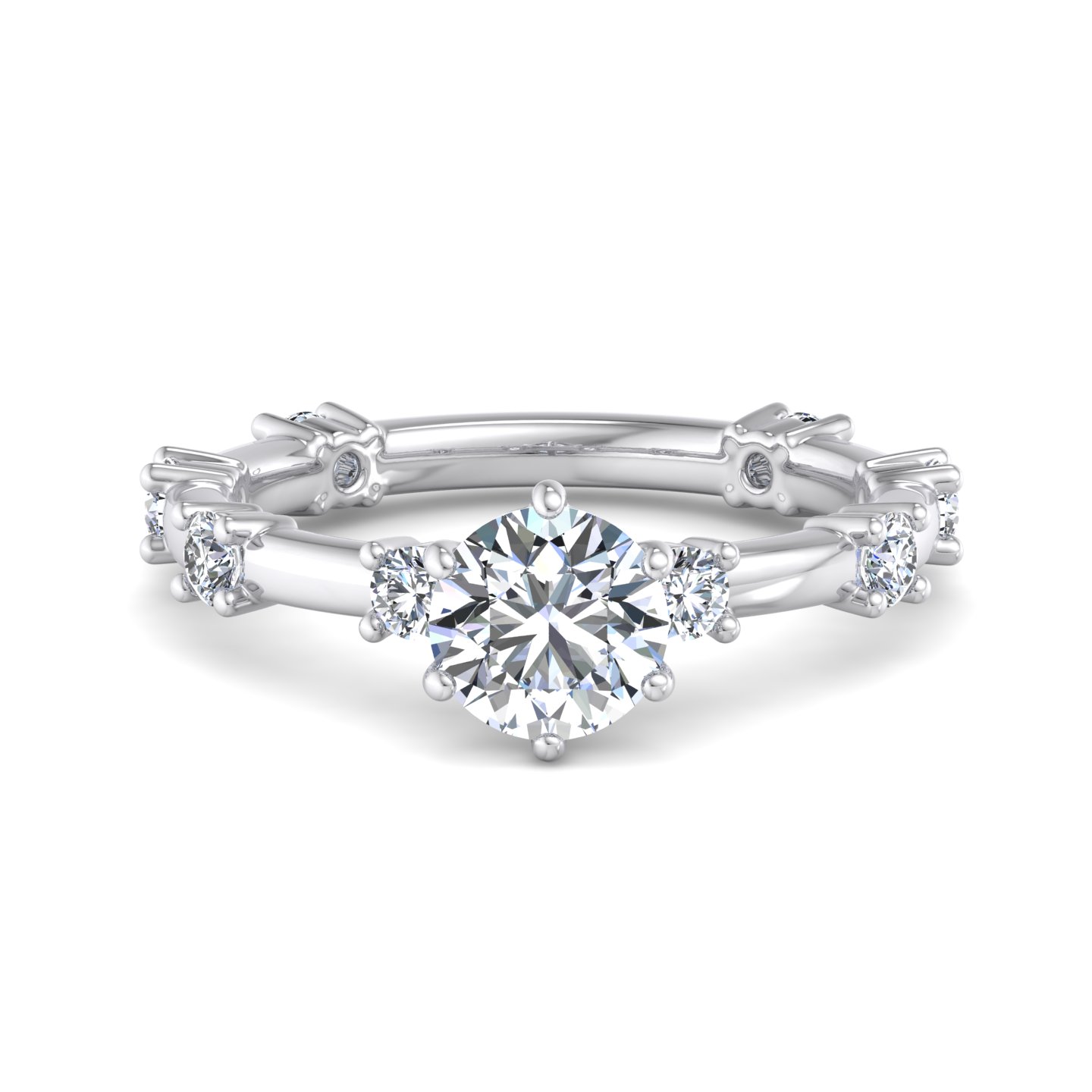 Alanna Spaced Diamond Engagement Ring
