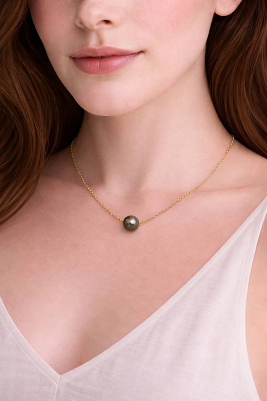 Tahitian Pearl Solitaire Necklace (10-11mm)